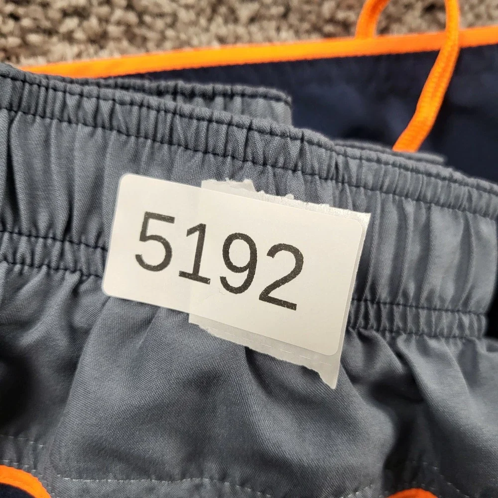 Nike Mens Swim Trunks‎ Volley Board Shorts Mesh Lined Navy Orange Size L 717384